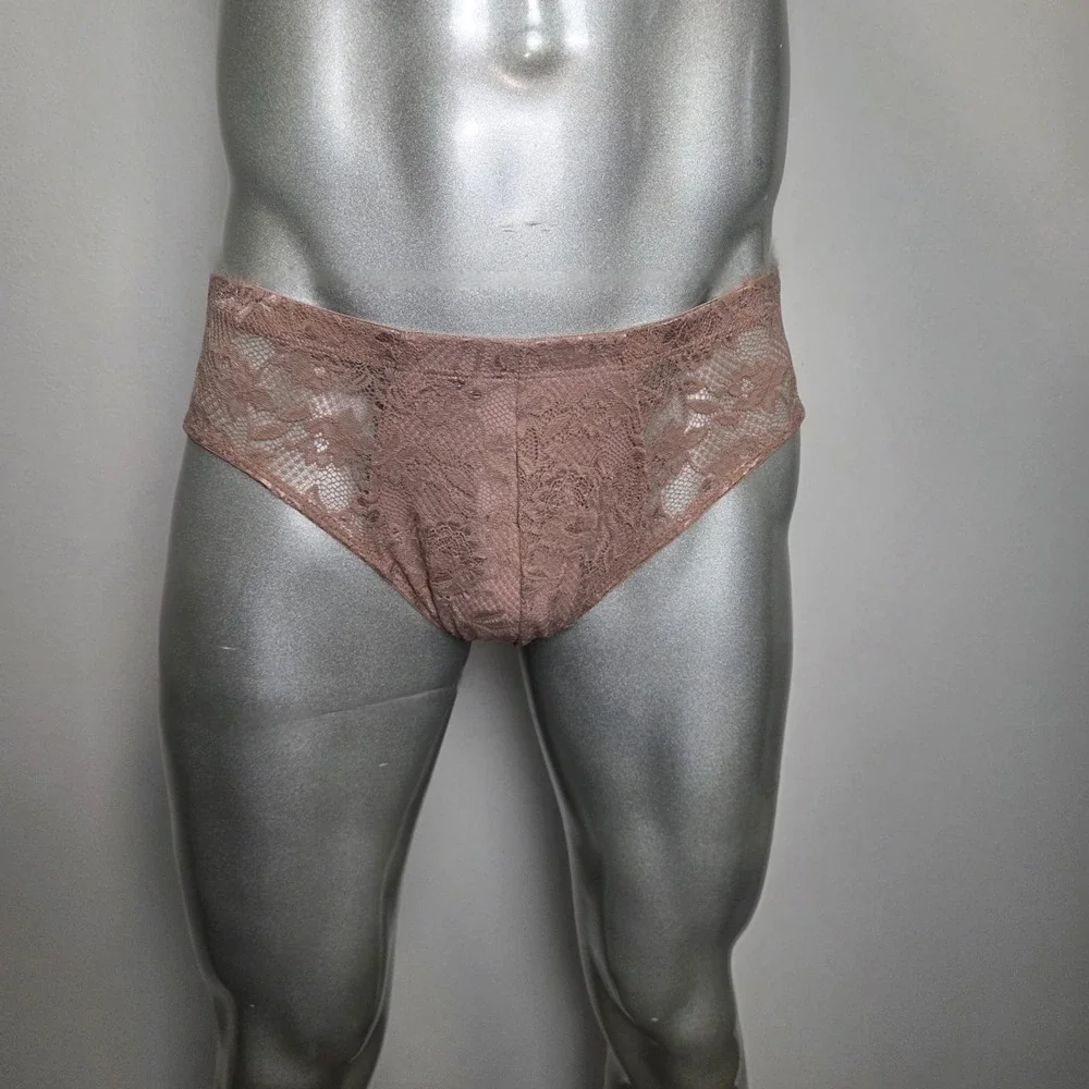 Cosabella‎ Never Say Never Mens Lace Briefs Taupe Floral Low Rise Underwear NEW